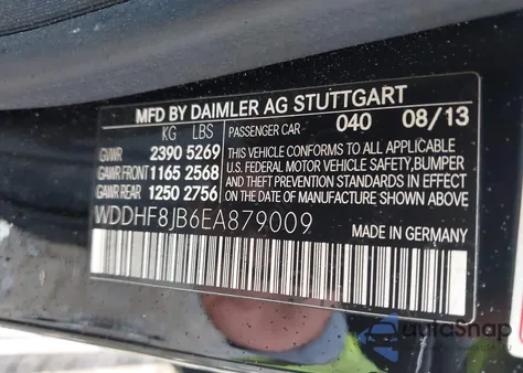 2014 Mercedes-Benz E 350 4Matic from USA, damaged, VIN WDDHF8JB6EA879009